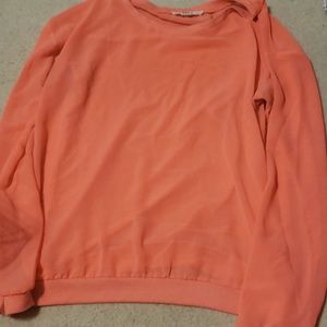 Coral long sleeve top